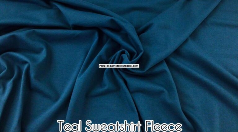 Teal Sweatshirt Fleece Purpleseamstress Fabric