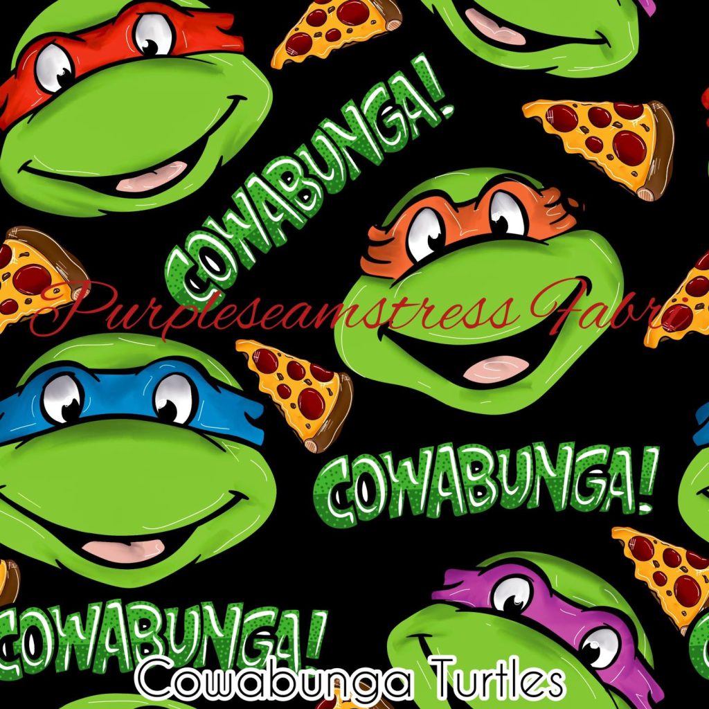 Cowabunga Turtles Purpleseamstress Fabric