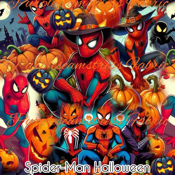 Spiderman Halloween Purpleseamstress Fabric