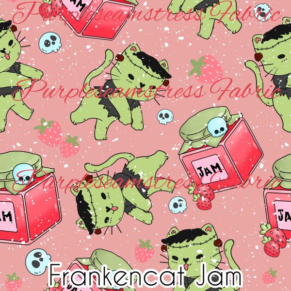 Frankencat Jam Purpleseamstress Fabric