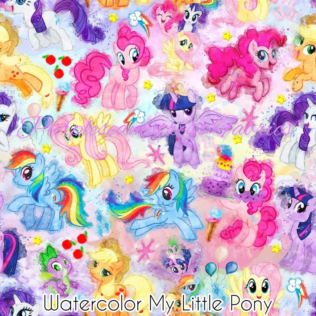 Watercolor My Little Pony – Purpleseamstress Fabric