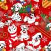 101 Christmas Pups Cotton Lycra