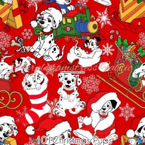 101 Christmas Pups Cotton Lycra
