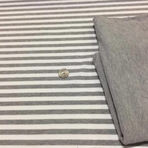 Heather Grey/White 3/8" Stripes