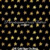 24 Karat Gold Stars On Black Cotton Lycra