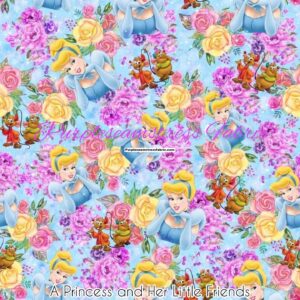 A Princess & Her Little Friends Cotton Lycra