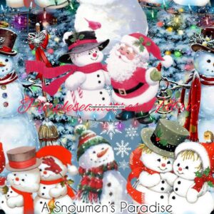 A Snowmen's Paradise Cotton Lycra