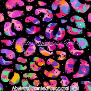 Abstract Painted Leopard Print Cotton Lycra