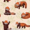 Adorable Red Pandas Cotton Lycra