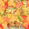 Amber Fall Foliage Collage Cotton Lycra
