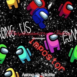 Among Us Splatter Cotton Lycra