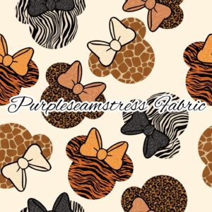 Animal Print Mouse Heads Cotton Lycra