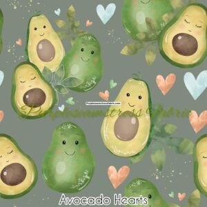 Avocado Hearts Cotton Lycra