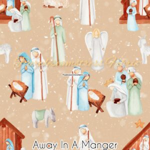 Away in the Manger Cotton Lycra