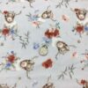 Baby Goats and Bouquets on light grey Cotton Lycra