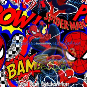 Bam Pow Spiderman Cotton Lycra