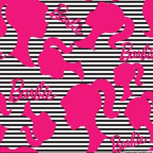 Barbie Profiles on Stripes Cotton Lycra