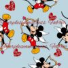 Be mine Mousey Cotton Valentines Day Lycra