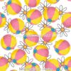 Beachballs On Daisies Cotton Lycra