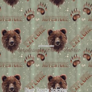 Bear Tracks Splatter Cotton Lycra