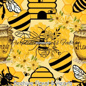 Beehive Floral & Hearts Cotton Lycra