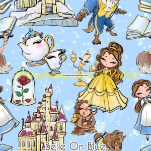 Belle on Blue Cotton Lycra