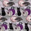 Bewitching Cats & Pumpkins Cotton Lycra