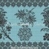 Black On Soft Teal Faux Lace Cotton Lycra