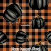 Black Pumpkin Plaid Cotton Lycra