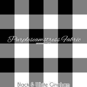 Black & White Gingham Cotton Lycra