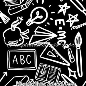 Black/White School Days Cotton Lycra