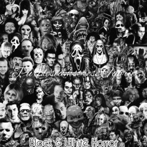 Black & White Horror Cotton Lycra