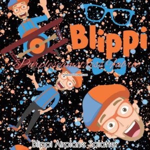 Blippi Airplane Splatter Cotton Lycra