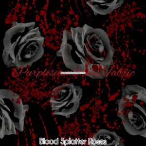 Blood Splatter Roses Cotton Lycra