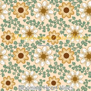 Blooming Heart Vines Cotton Lycra