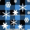 Blue/Black Snowflake Plaid Cotton Lycra