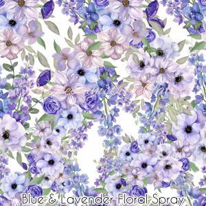 Blue & Lavender Floral Spray - Fabric