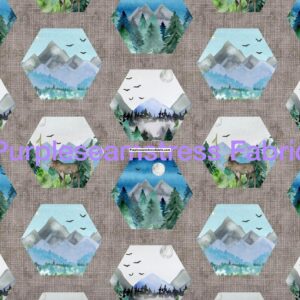 Grey Scenic Wilderness Cotton Lycra