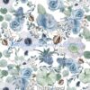 Blue Thistle Floral Cotton Lycra