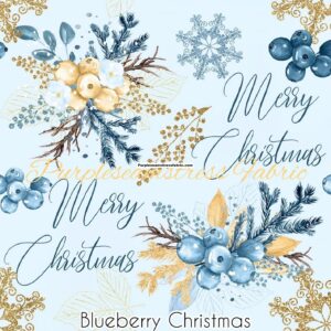 Blueberry Christmas Cotton Lycra