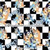 Bluey Checks Cotton Lycra