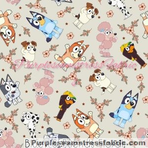 Bluey & Friends Floral - Fabric