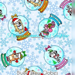 Bluey Snow Globes Cotton Lycra