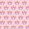 Blushing Unicorns On Pink Stripes Cotton Lycra