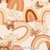 Boho Butterfly Rainbows Cotton Lycra