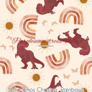 Boho Dinos Chasing Rainbows Cotton Lycra