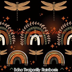 Boho Dragonfly Rainbows Cotton Lycra