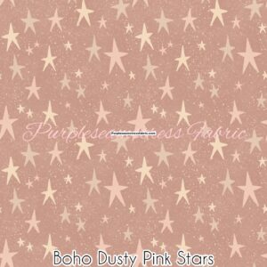 Boho Dusty Pink Stars Cotton Lycra