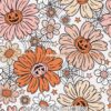 Boho Pumpkin Daisies Cotton Lycra