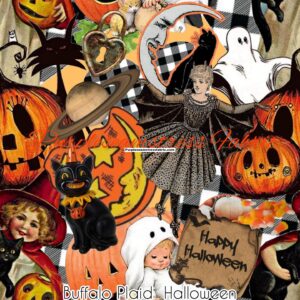 Buffalo Plaid Halloween Cotton Lycra